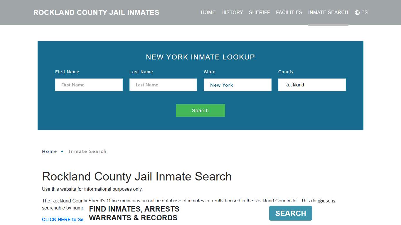 Rockland County, NY Detainee Lookup